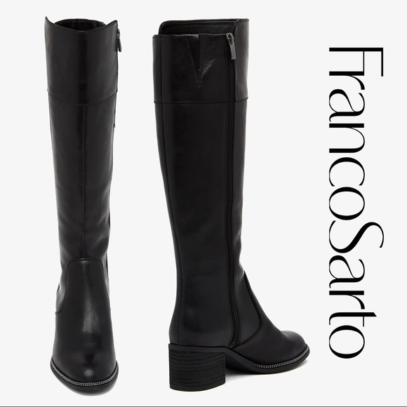 NWT Franco Sarto Block Heel Leather Boot - Picture 3 of 11